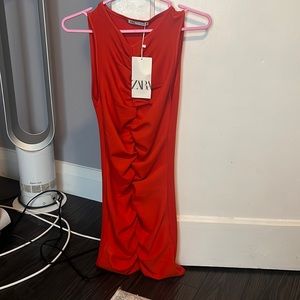 red brand new with tags Zara dress size small